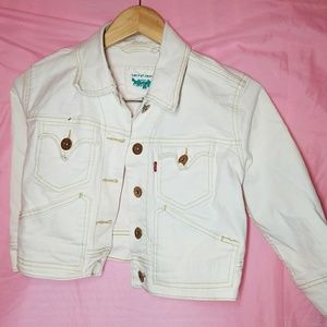 Levis' Jeans White Jean Cropped Jacket